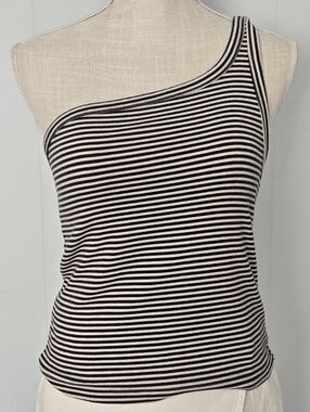 aerie Navy and White Striped Tank Top